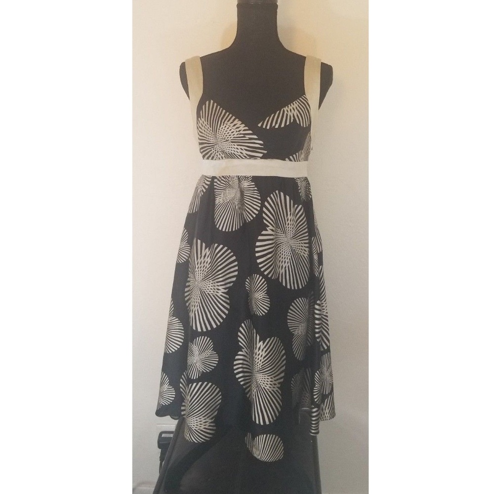 MAGGY LONDON Dress Geometric Floral Sleeveless 8